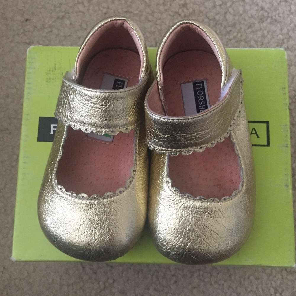 Florsheim baby girl gold shoes
